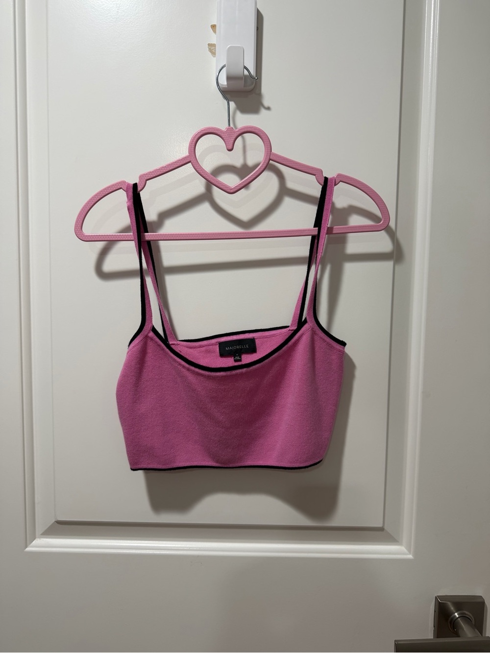 MAJORELLE Bright Pink Bandeau with Black Trim